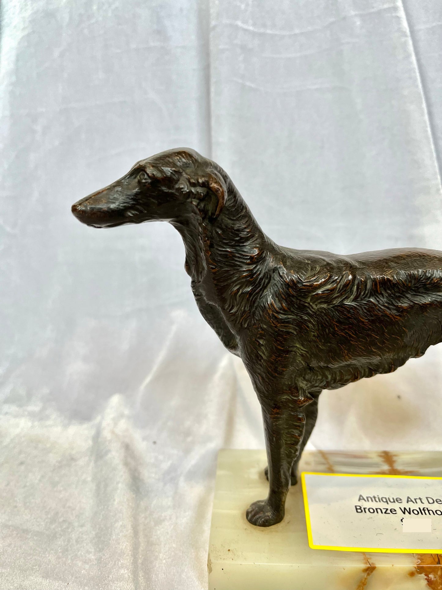 Antique Art Deco Bronze Greyhound Dog