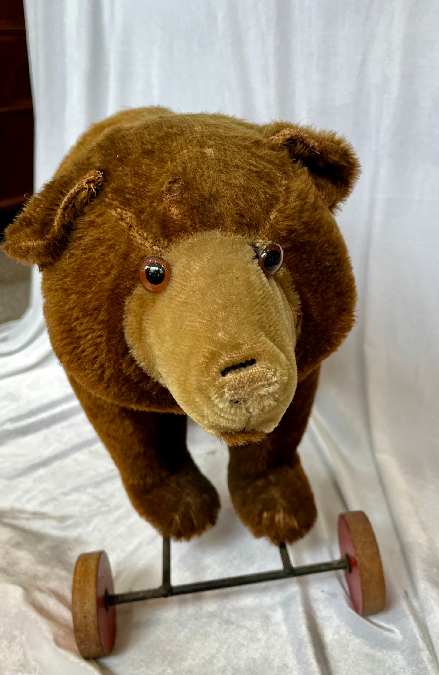 Attributed Steiff 1930's Antique German Toy Ride On Bear