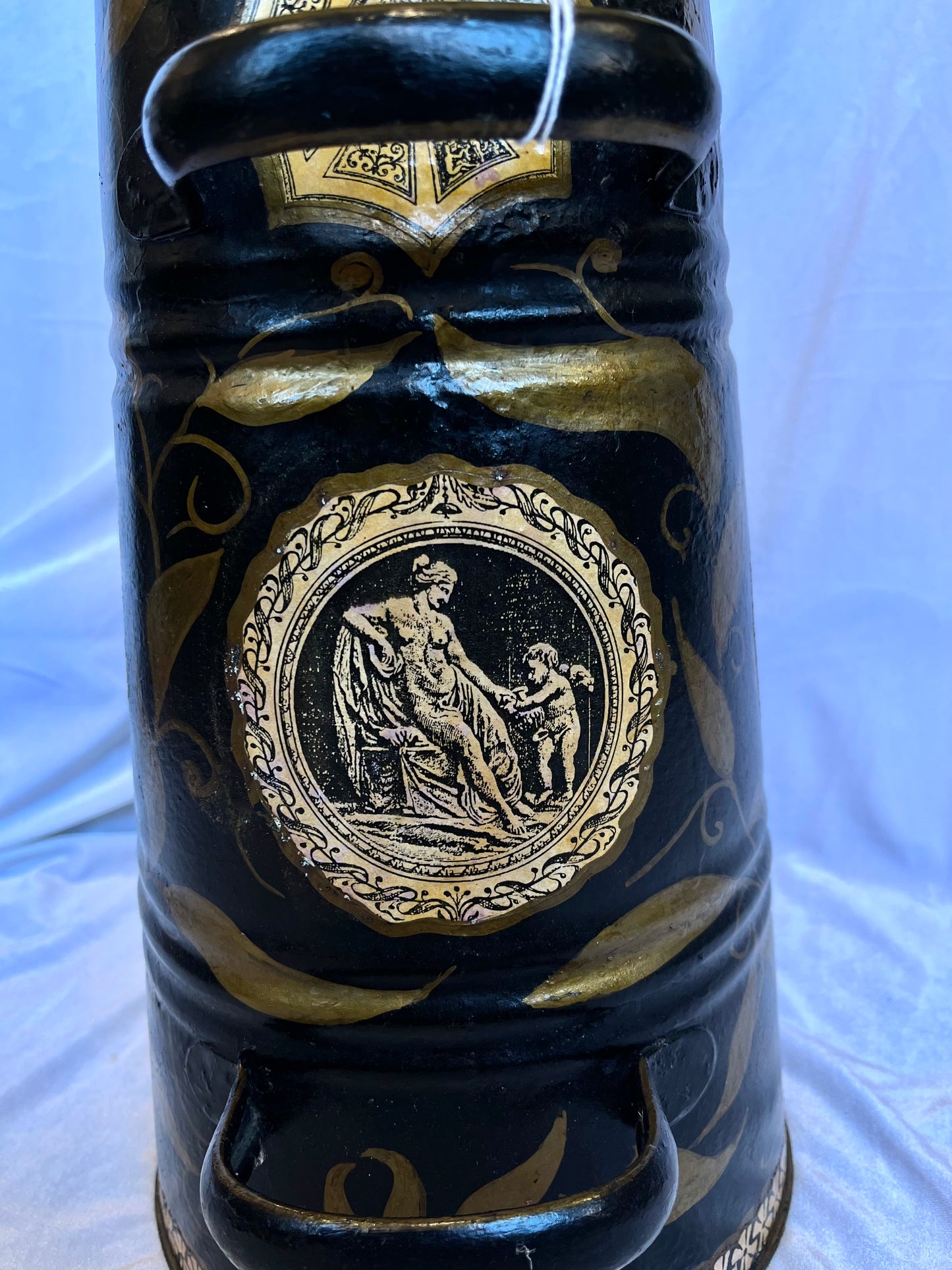Antique Black and Gold Umbrella Stand