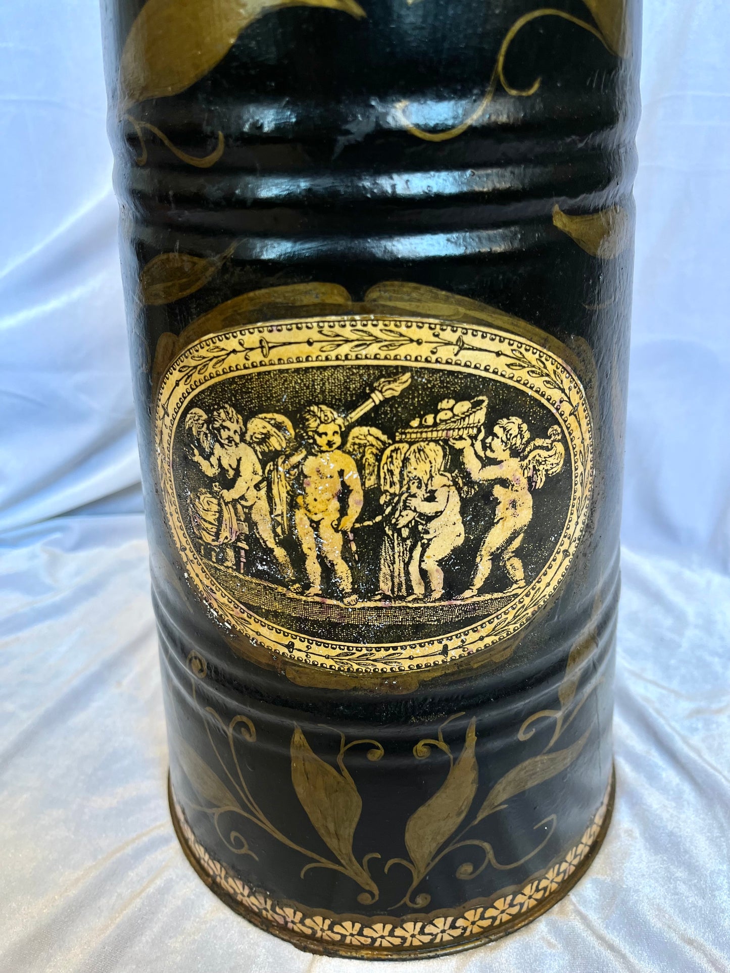 Antique Black and Gold Umbrella Stand