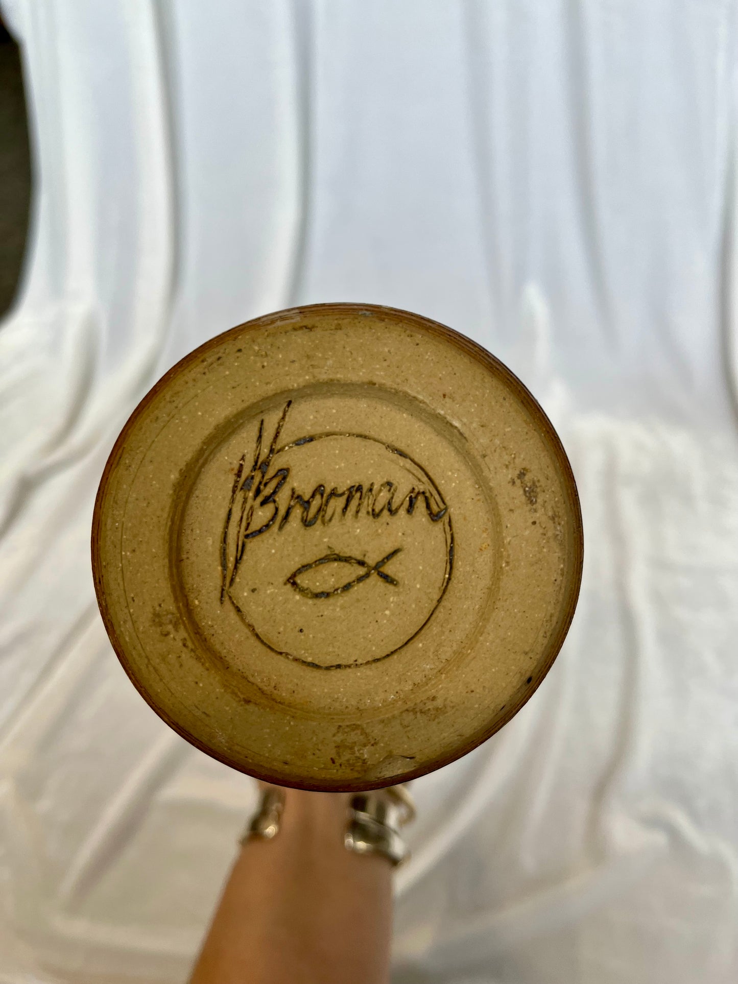 Brooman Pottery Blue and Brown Vase