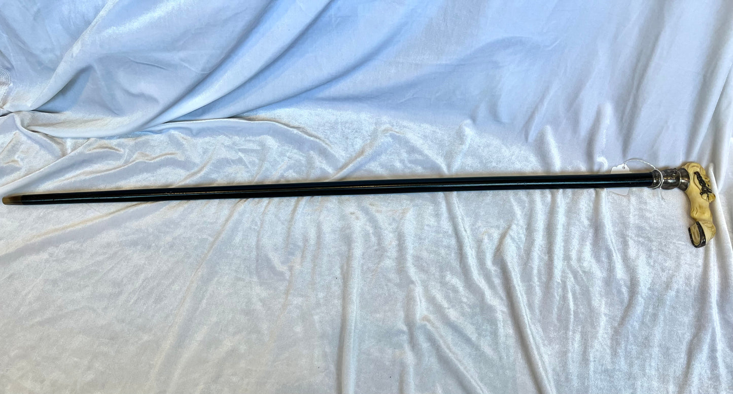 19th Century Carved Horse Cane