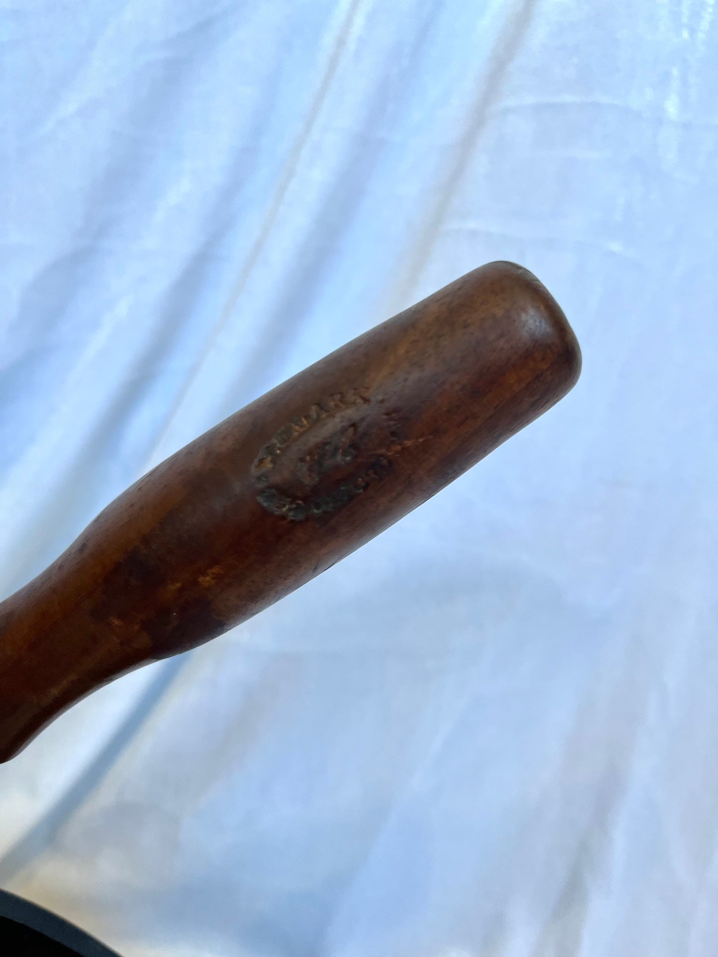 Cast Iron Postal Stamp Embosser with Gold Floral Design