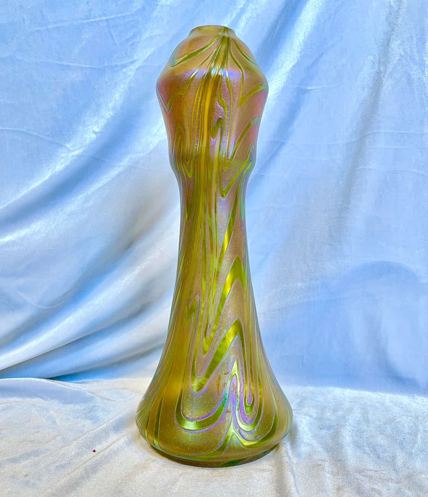 Green Tiffany Favrille Glass Vase