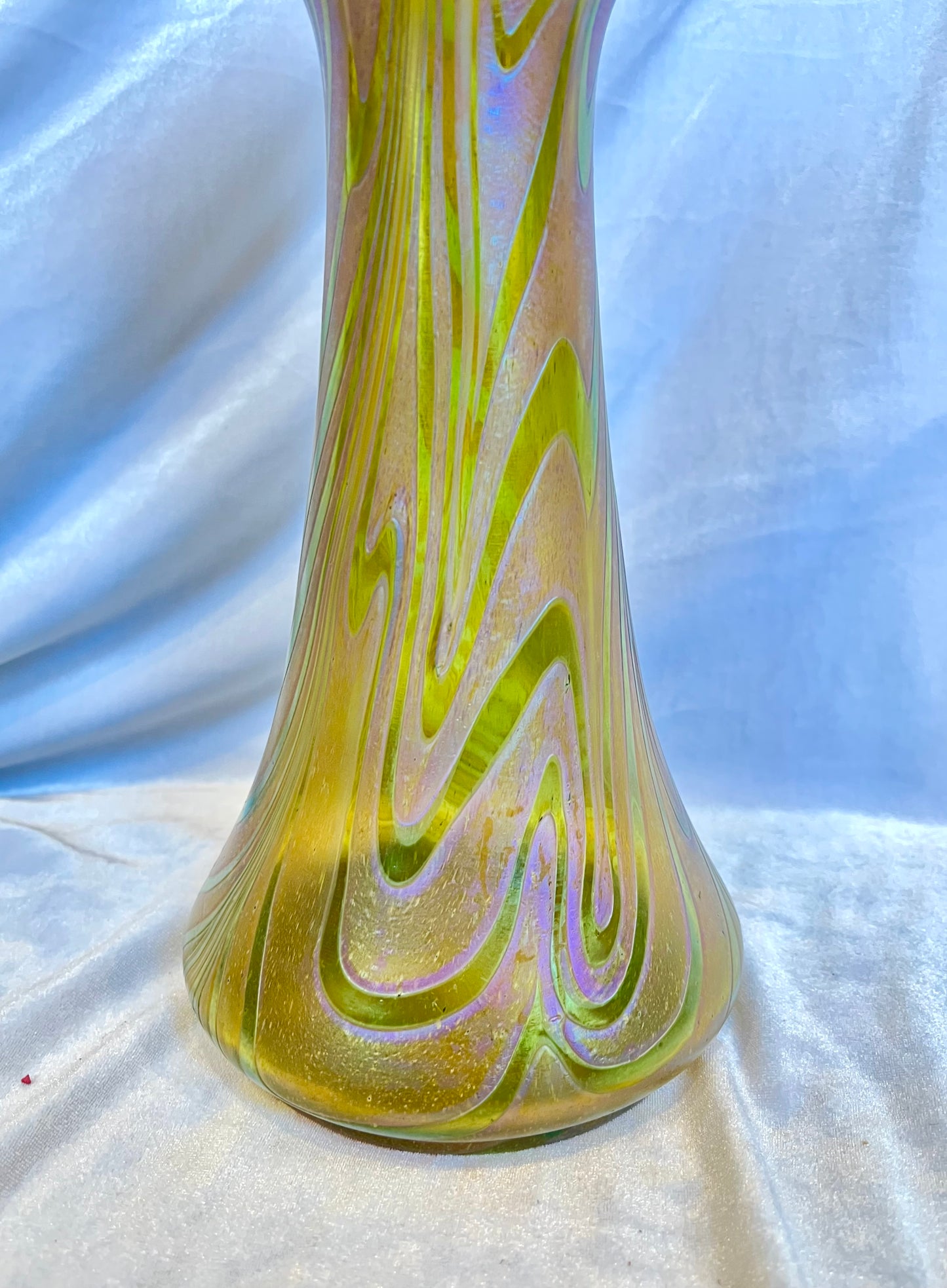 Green Tiffany Favrille Glass Vase