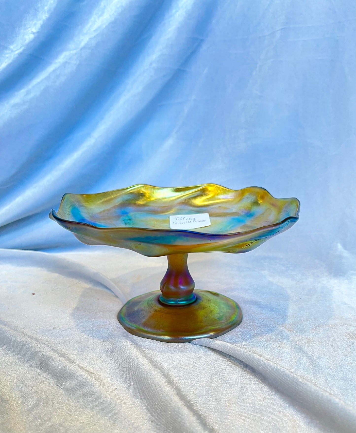 Tiffany Favrile Glass Compote Candy Dish