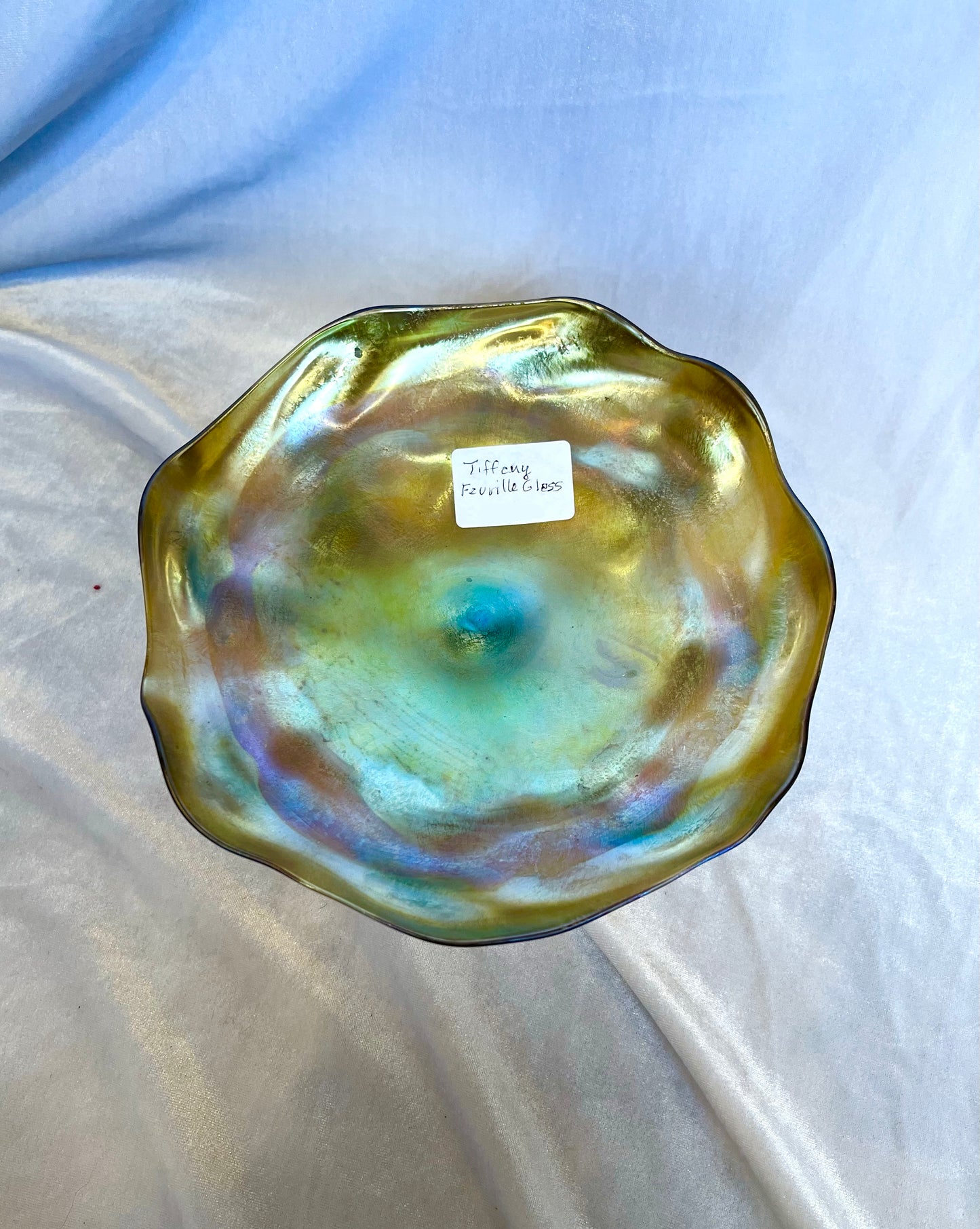 Tiffany Favrile Glass Compote Candy Dish