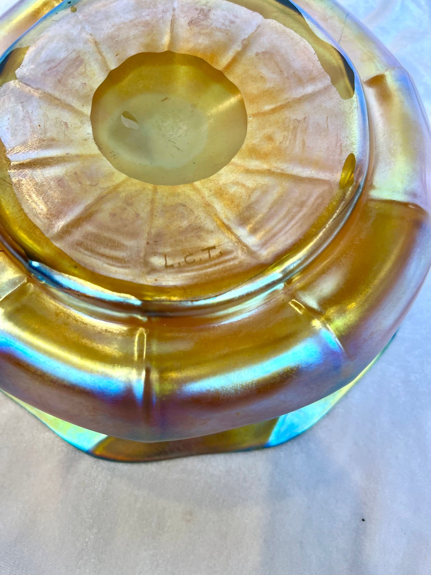 Tiffany Favrile Glass Flared Bowl