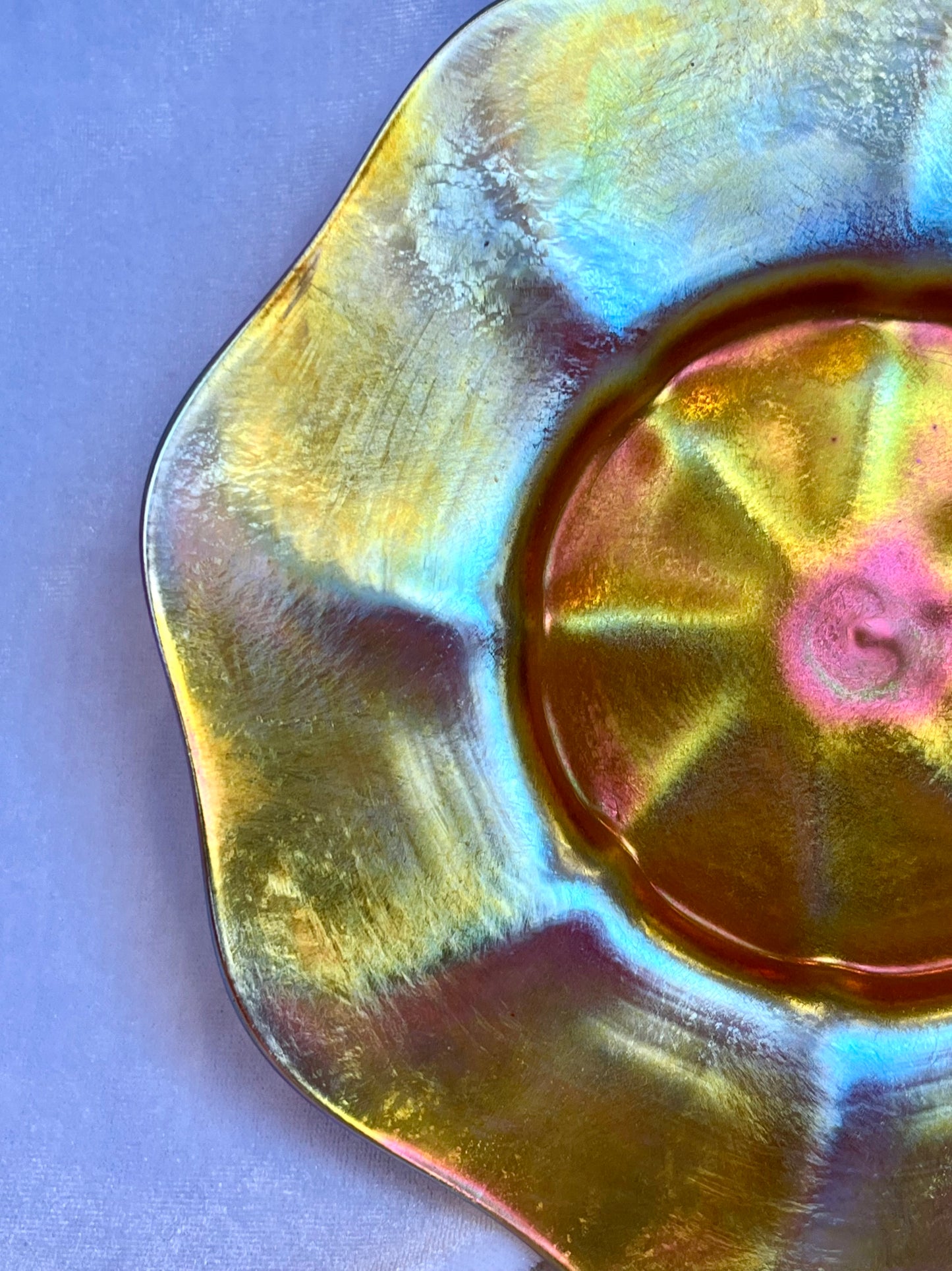Tiffany Favrile Art Glass Iridescent Plate