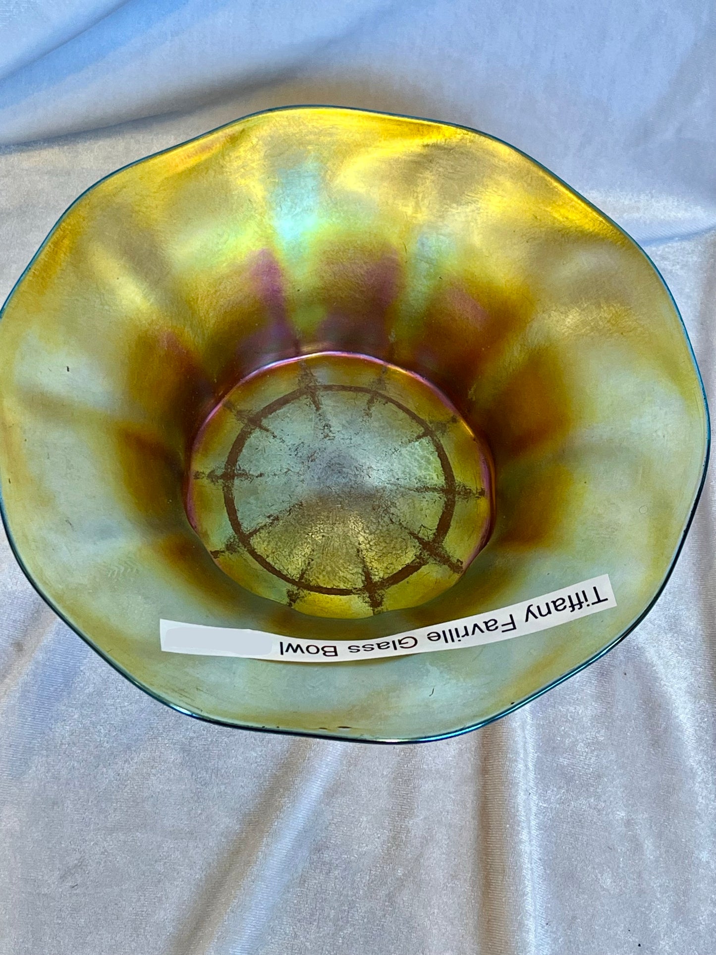 Tiffany Favrile Glass Flared Bowl