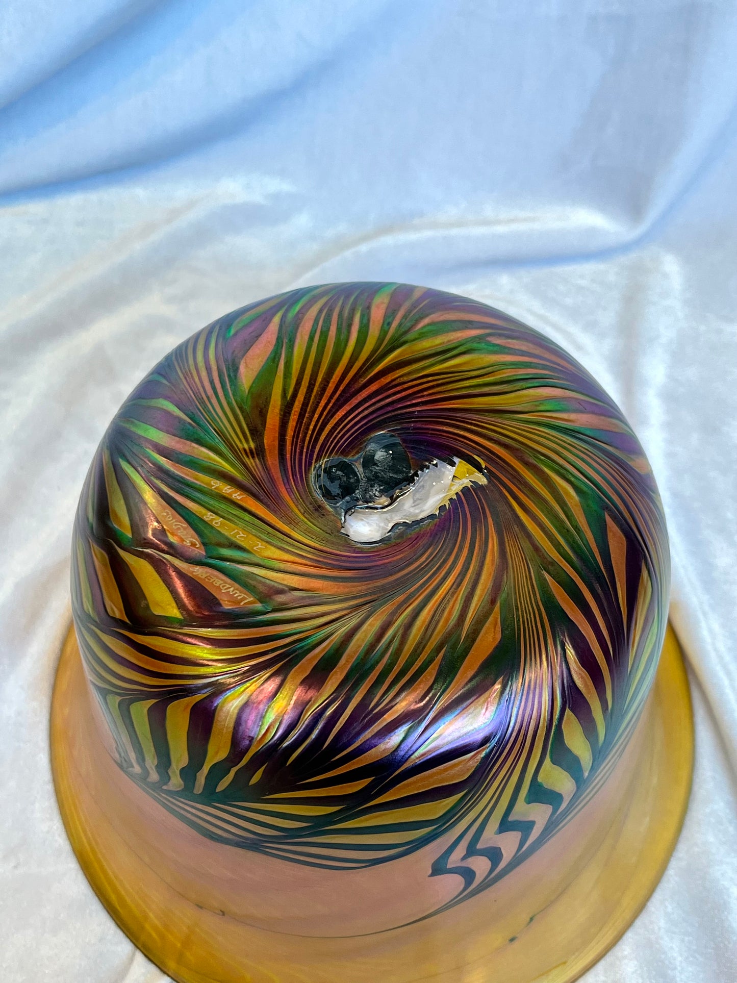 Lundberg Studios Iridescent Art Glass Vase