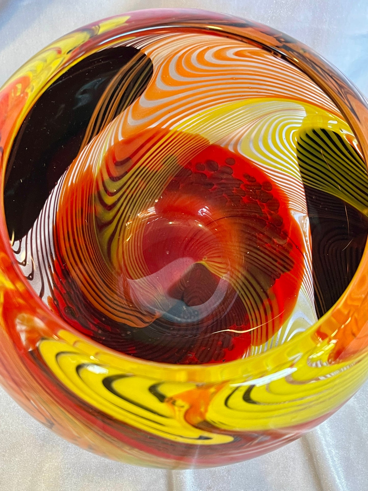 Murano Glass Warm Swirl Vase