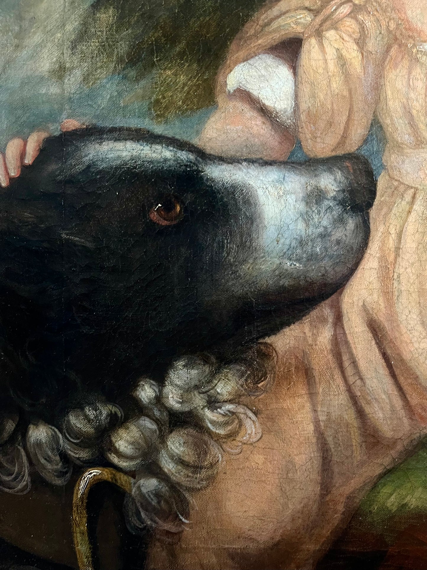 19th century portrait of child with dog