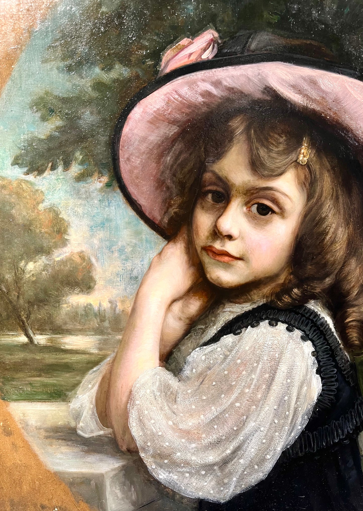 Charles Henry Willems 20th century Portrait of Little Girl