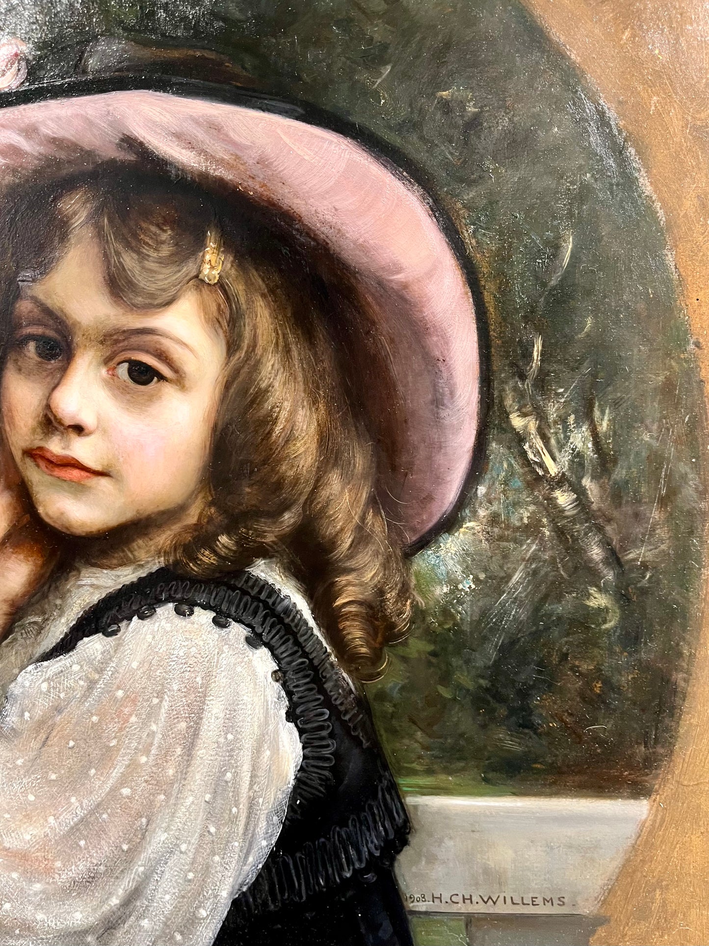 Charles Henry Willems 20th century Portrait of Little Girl