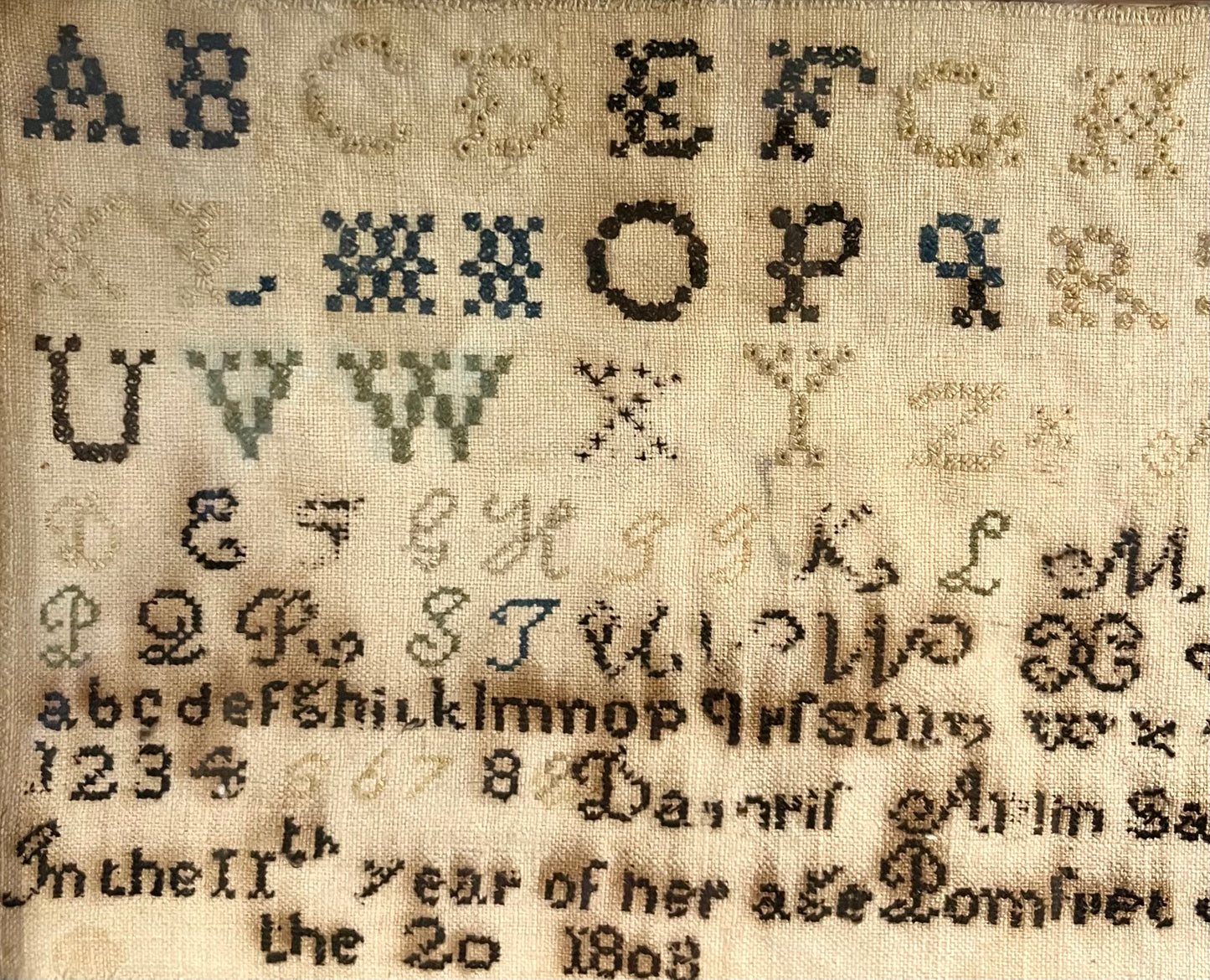 1803 Needlework Sampler