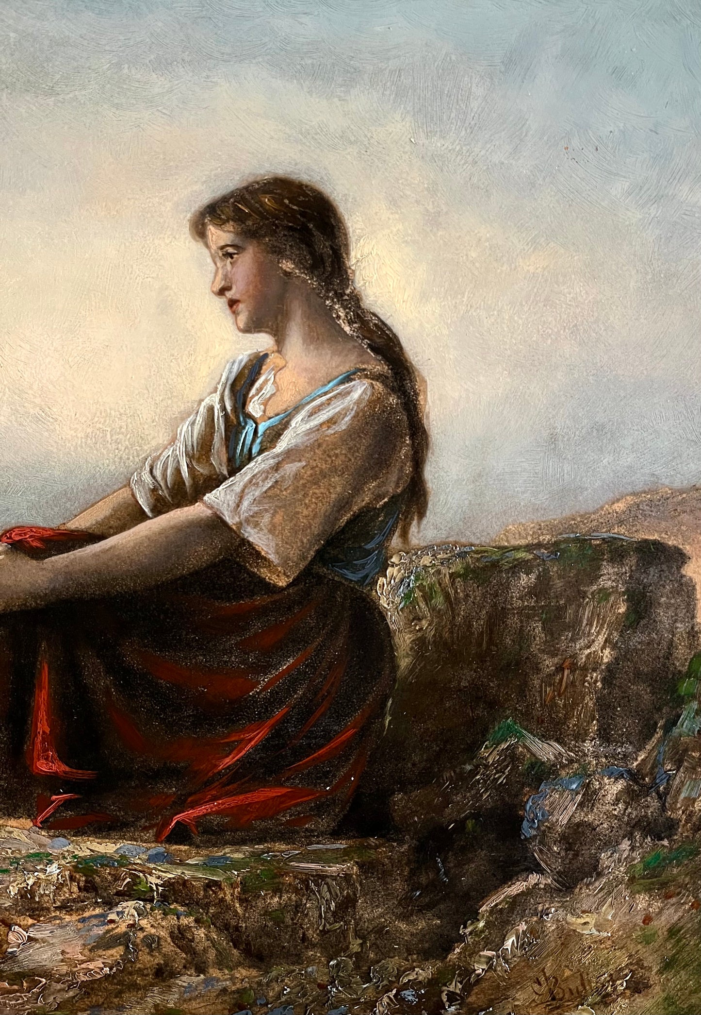 Charles Bullet II Portrait of Woman by the Sea