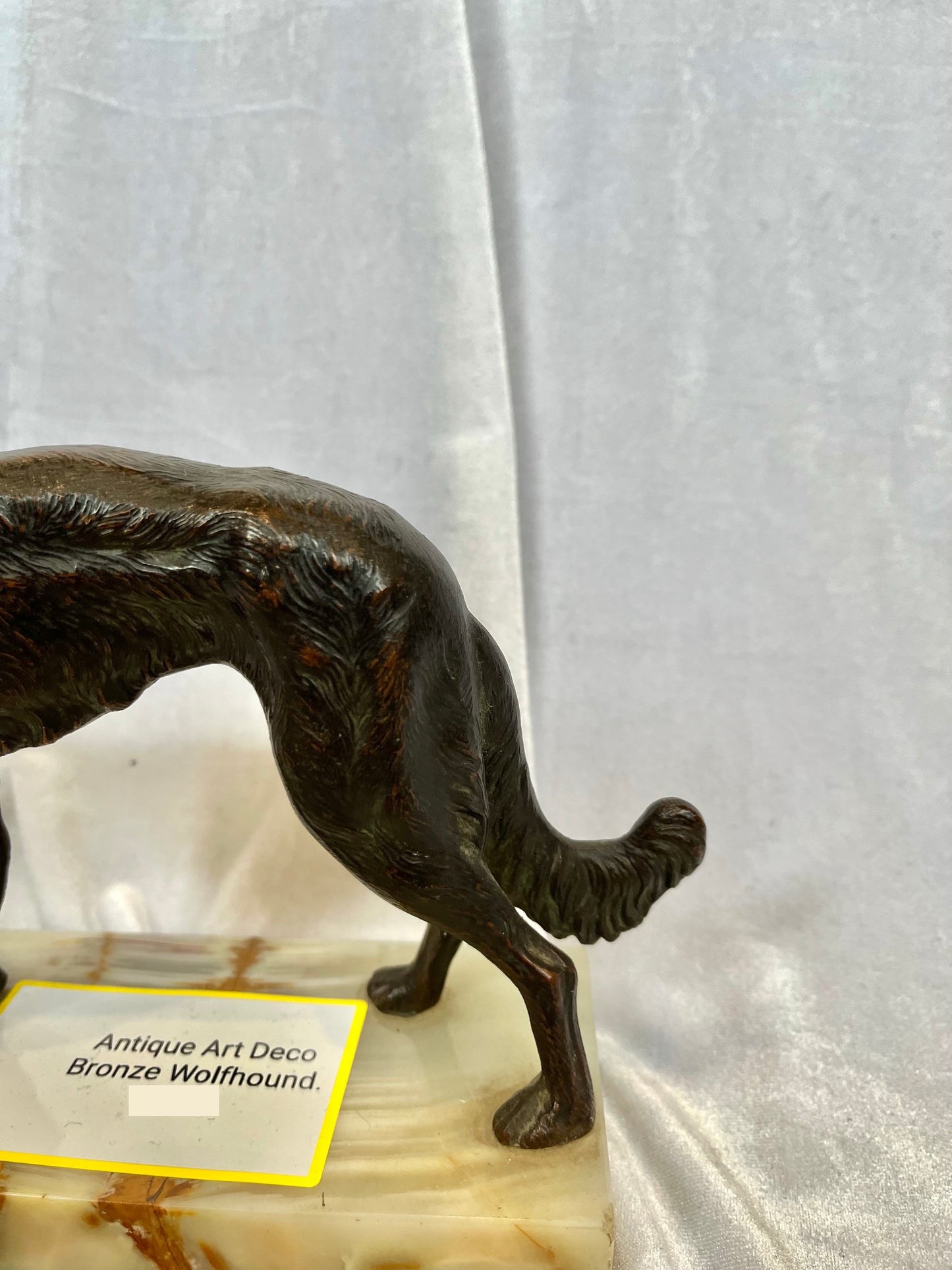 Antique Art Deco Bronze Greyhound Dog