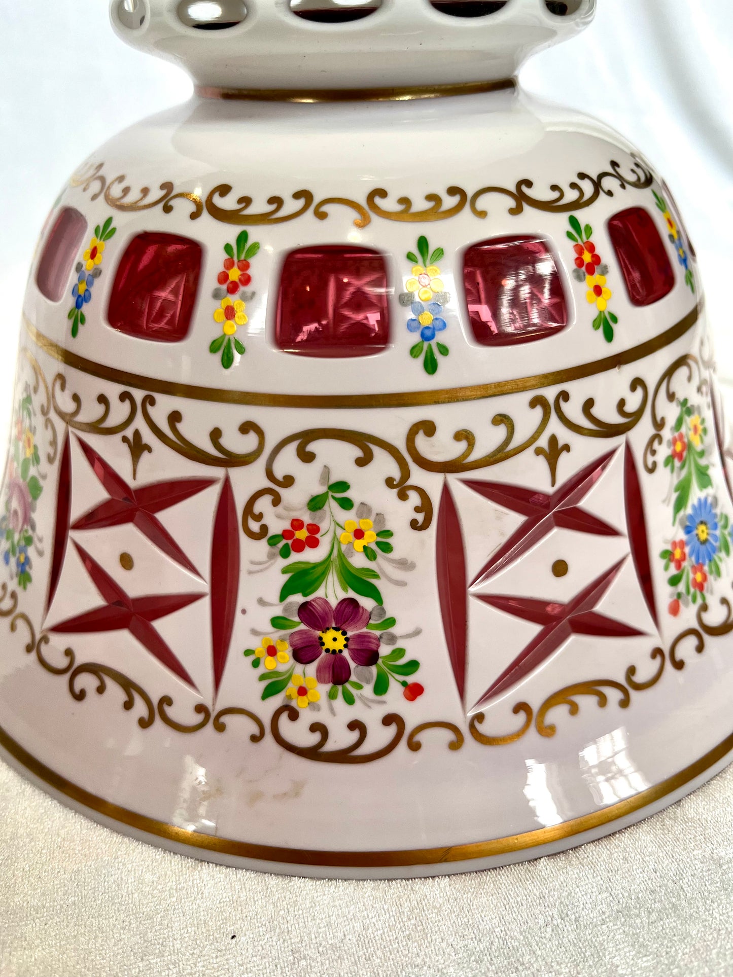 Victorian Floral Glass Bowl