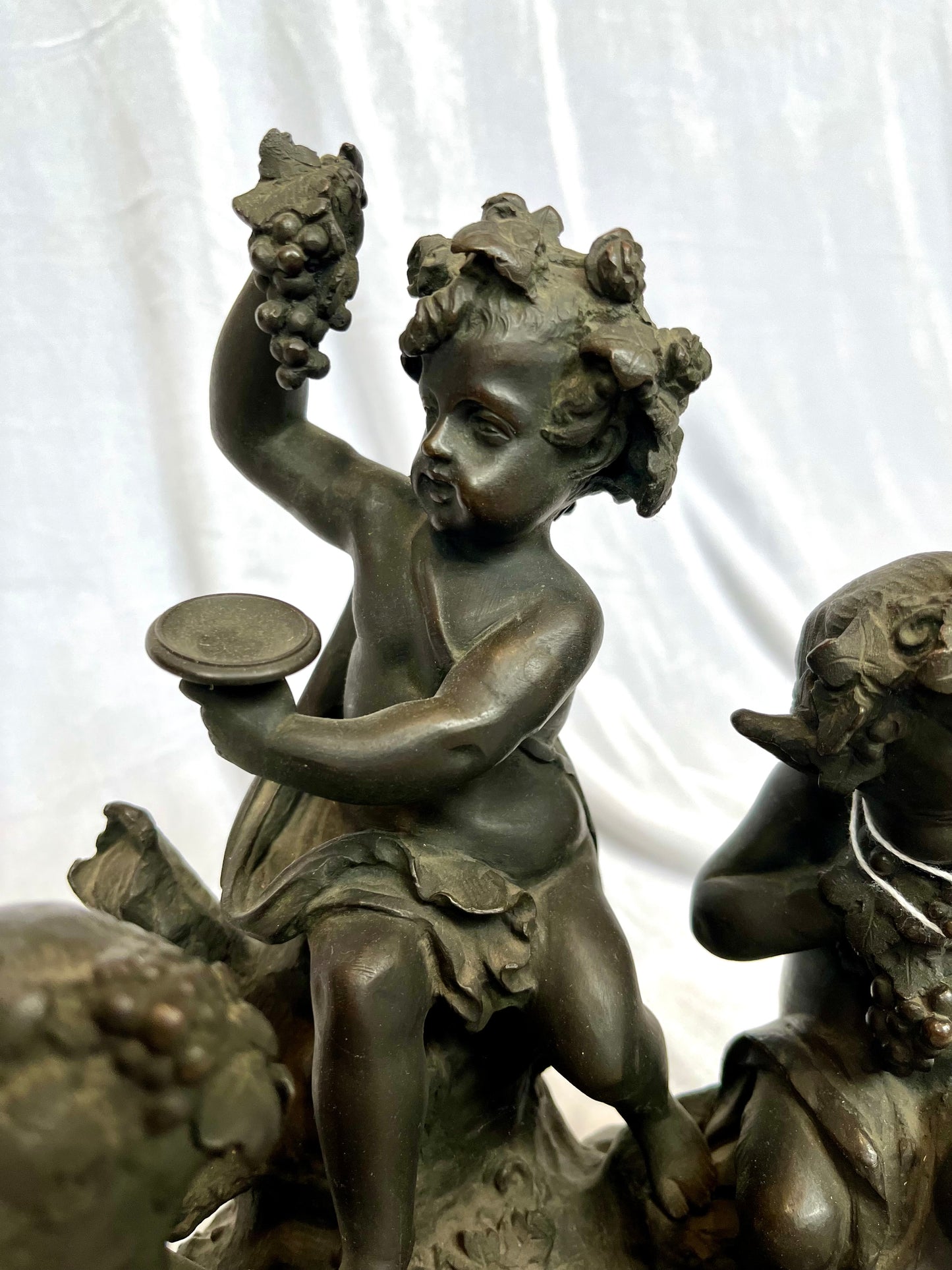 Claude Michel (Clodion) French Bronze Sculpture of 3 Children