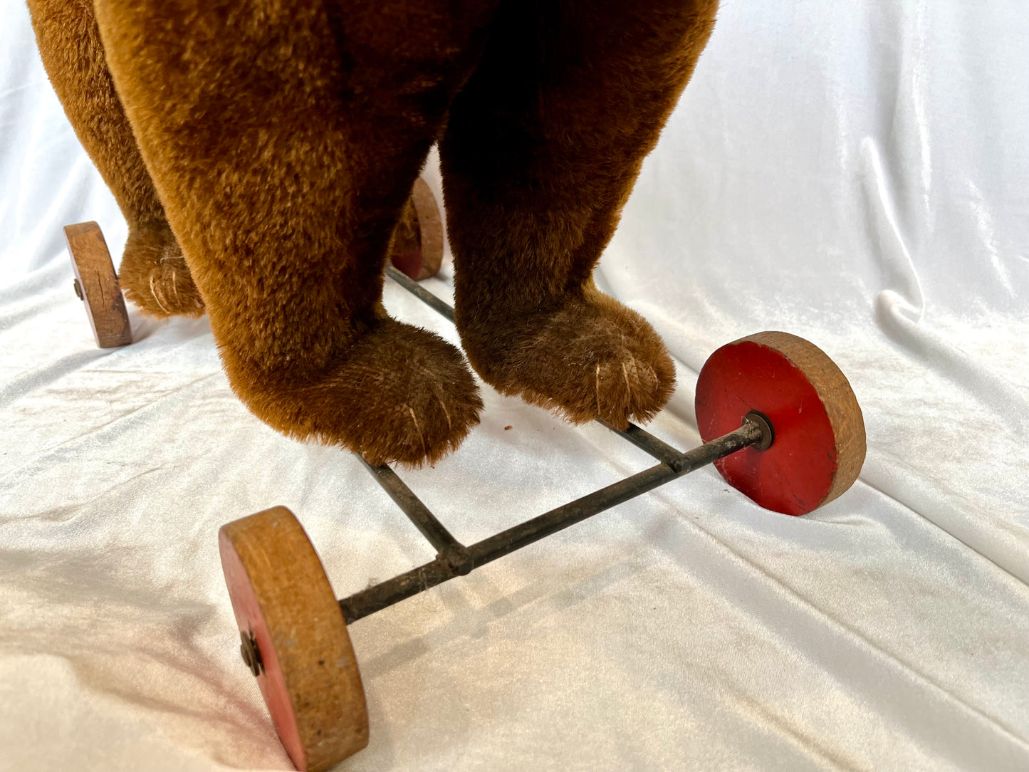 Attributed Steiff 1930's Antique German Toy Ride On Bear