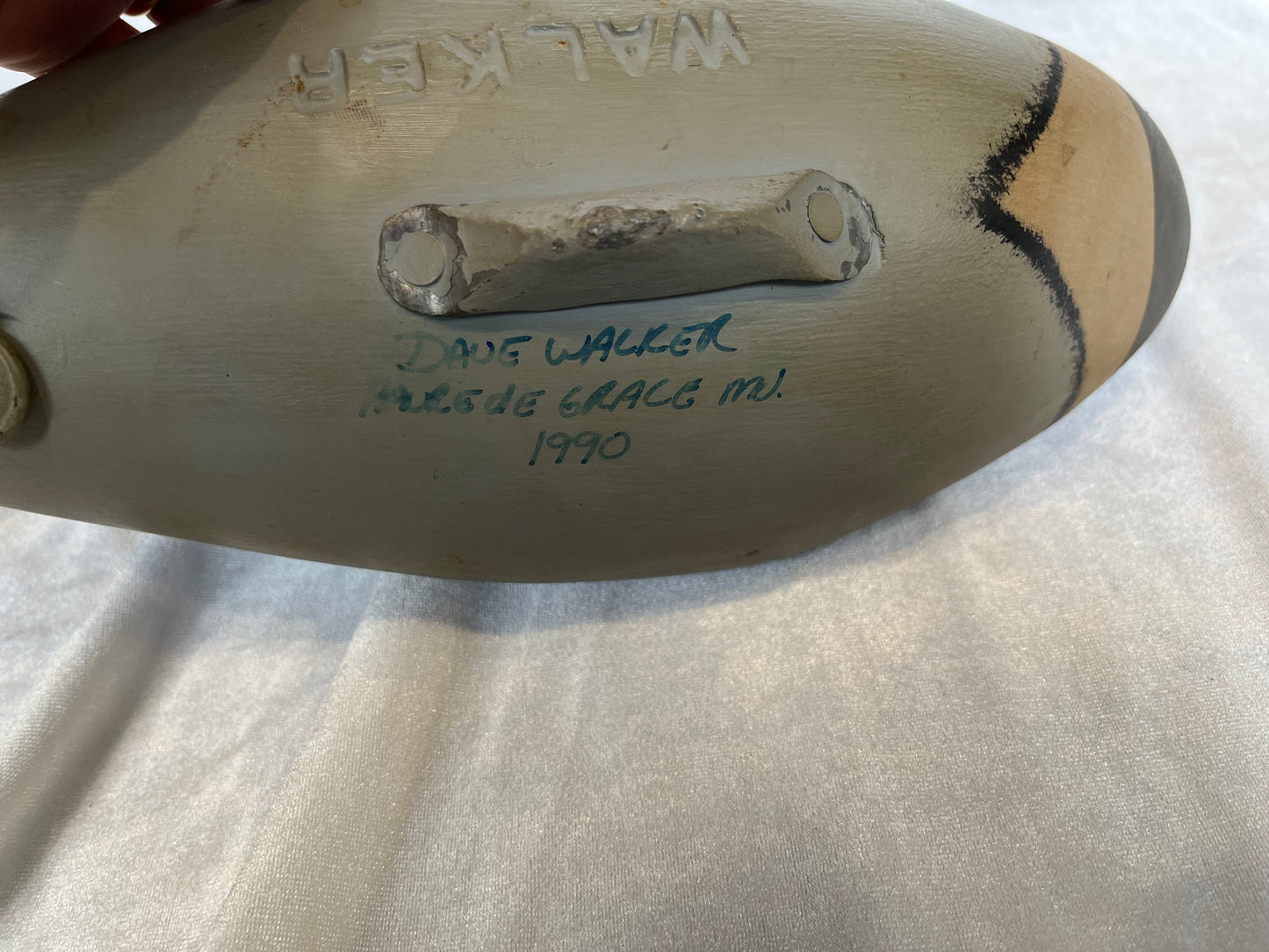 Dave Walker Carved Wood Duck Decoy