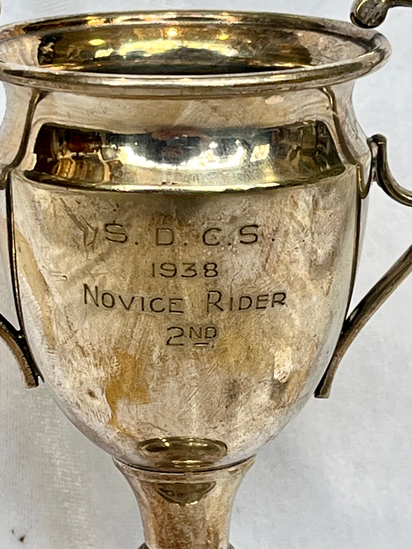 Antique Engraved Cycling Trophy