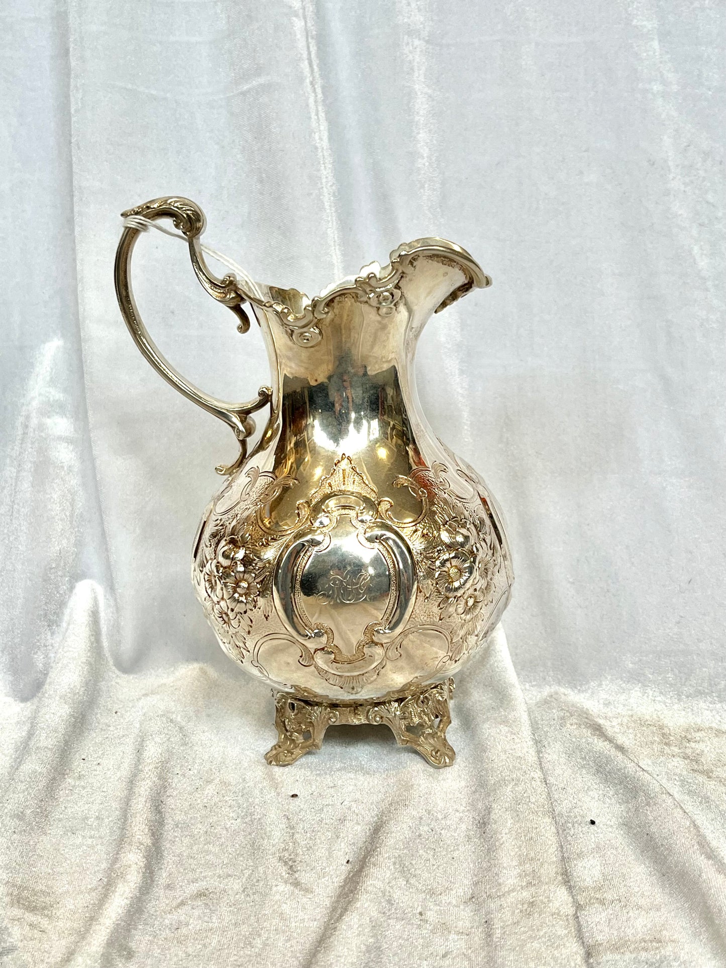 19th Century Sterling Silver Pitcher by Robert Rait