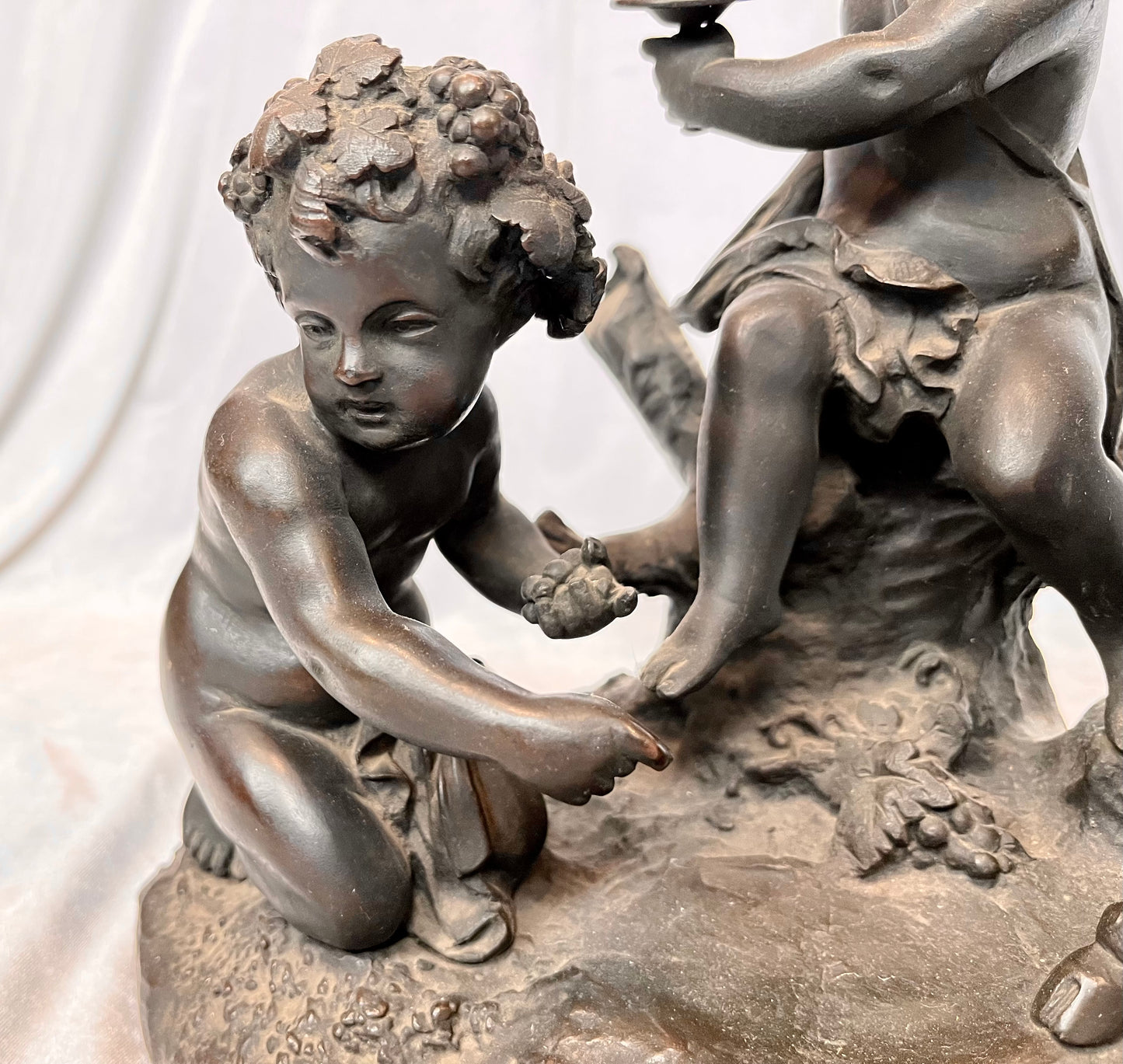 Claude Michel (Clodion) French Bronze Sculpture of 3 Children