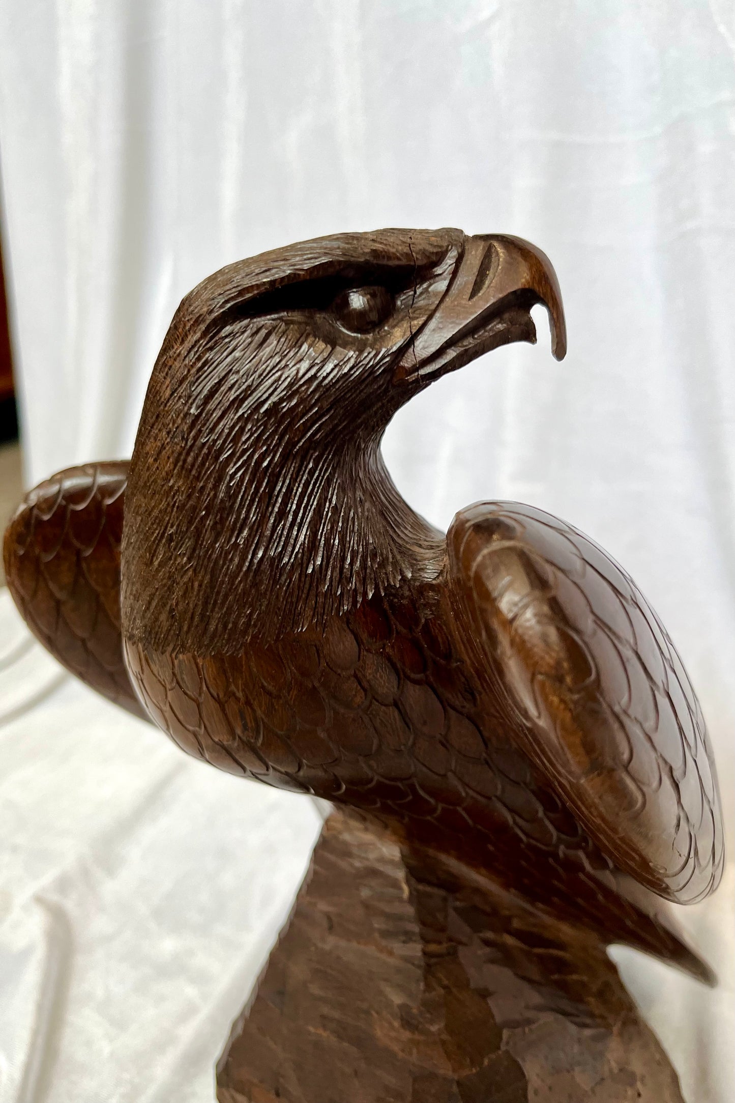 Hand Carved Wood Eagle