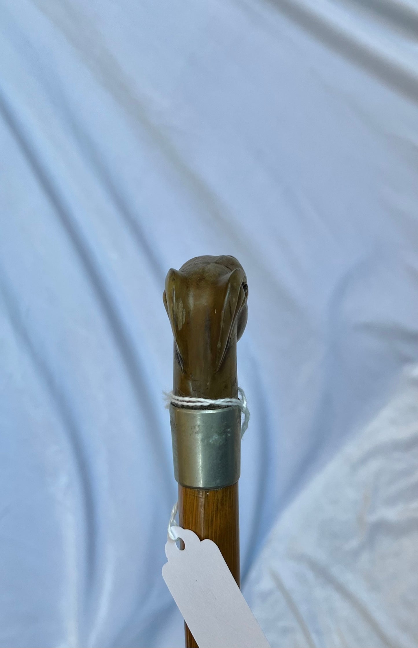 Antique Carved Cane with Greyhound Dog