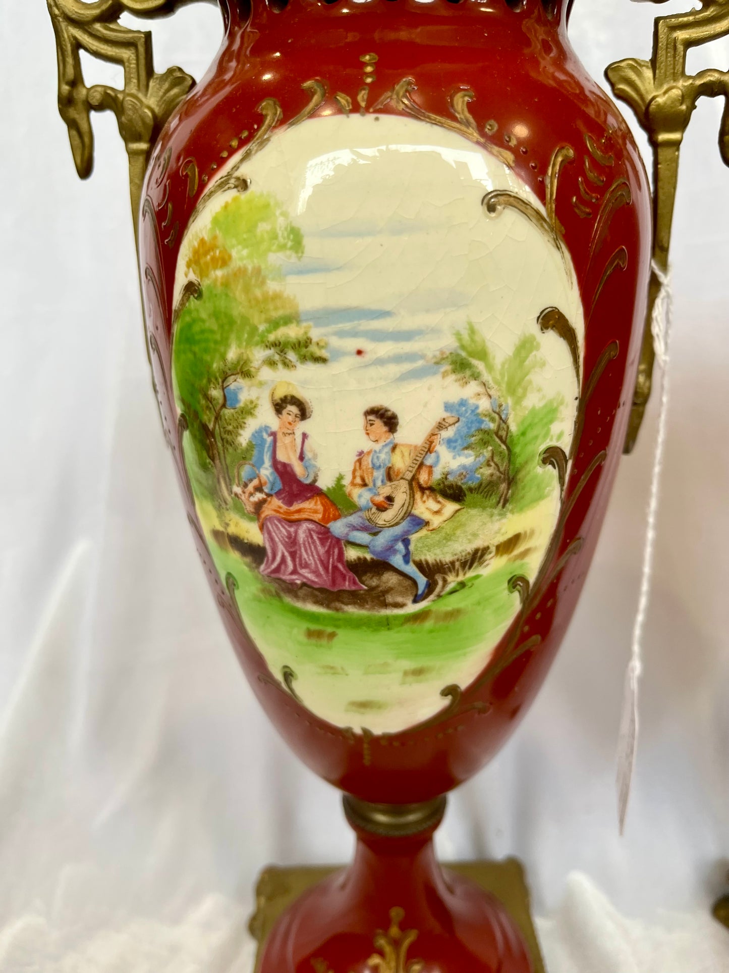 Pair of French 19th Century Mantel Urns