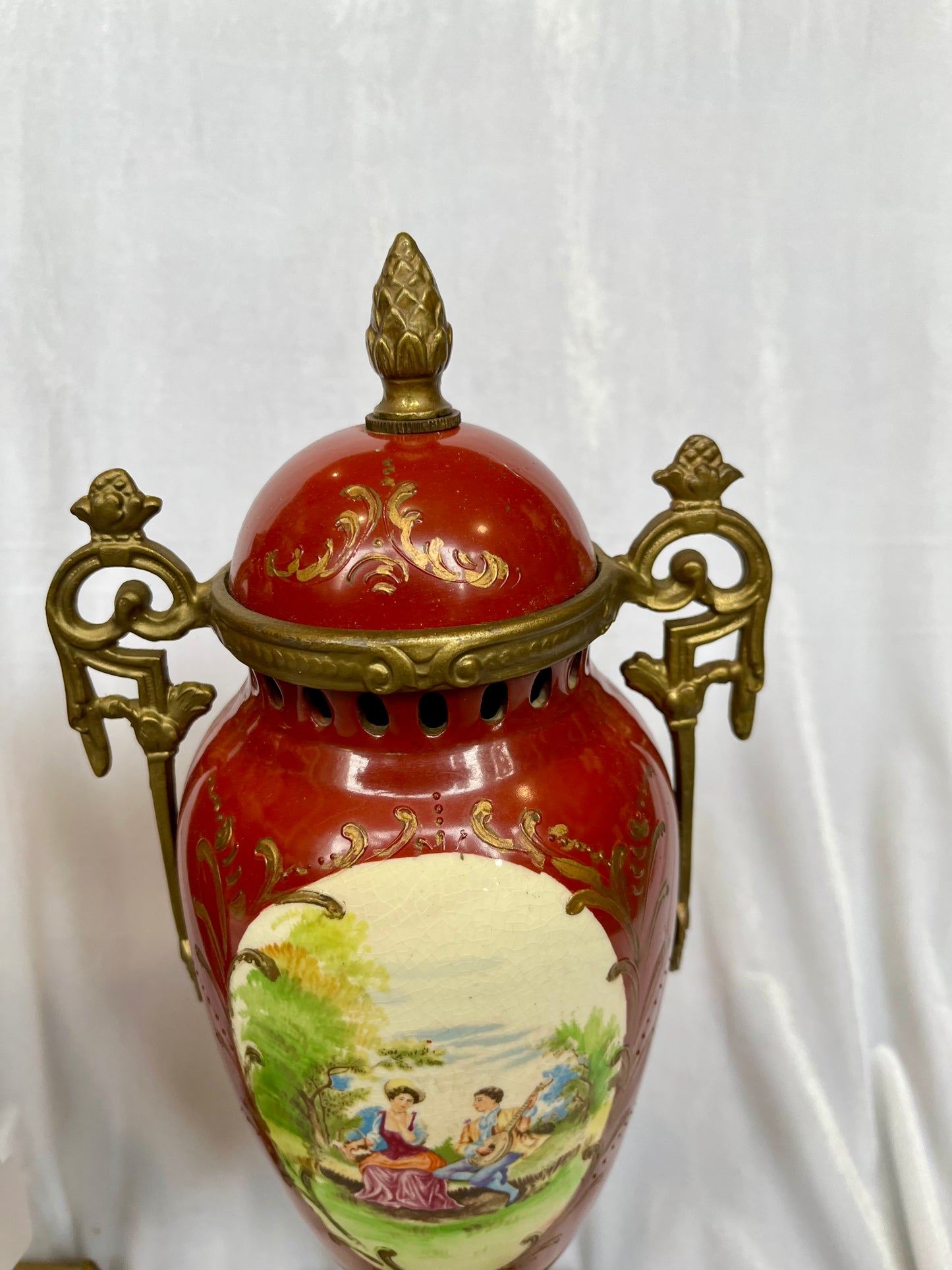 Pair of French 19th Century Mantel Urns