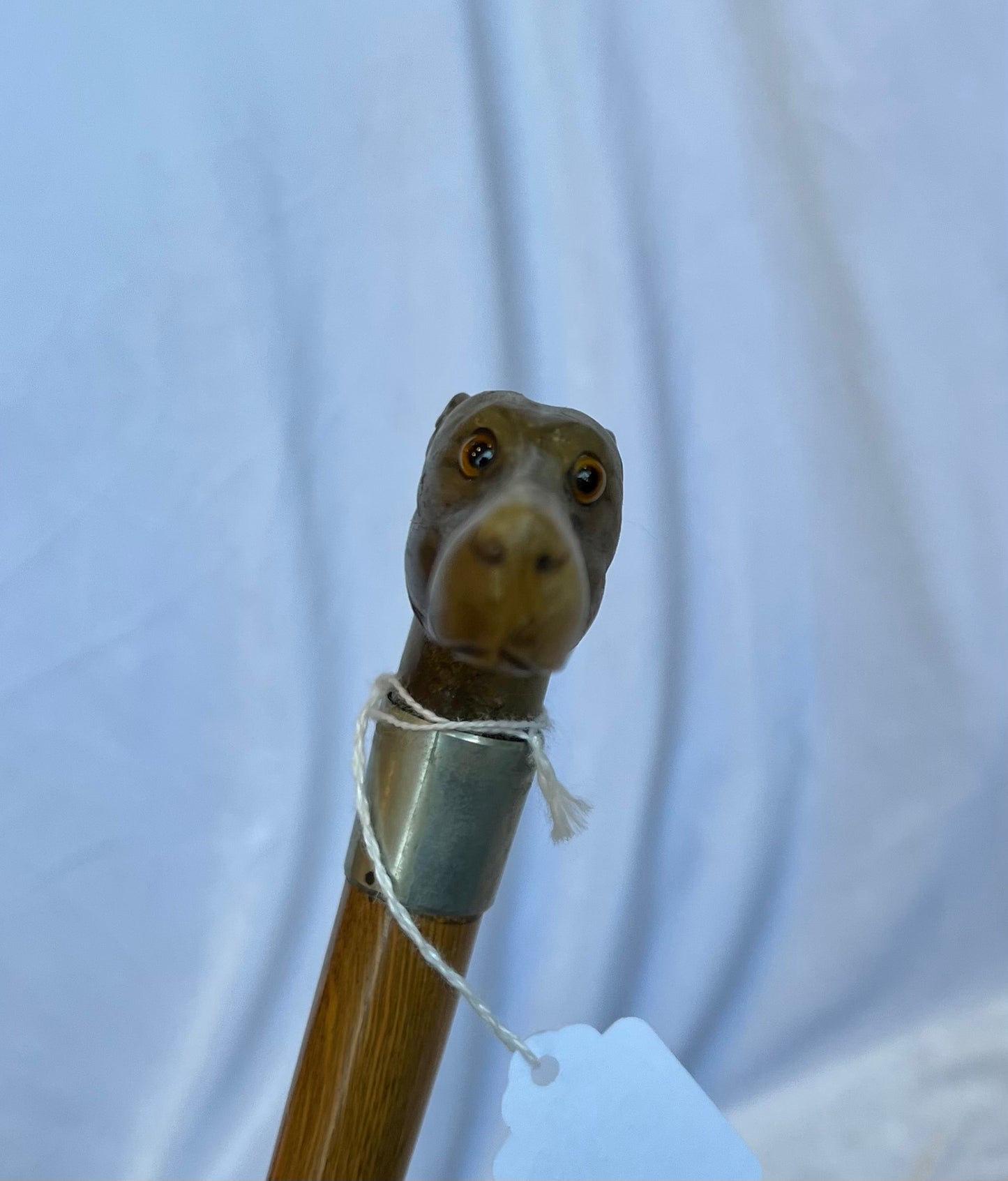 Antique Carved Cane with Greyhound Dog