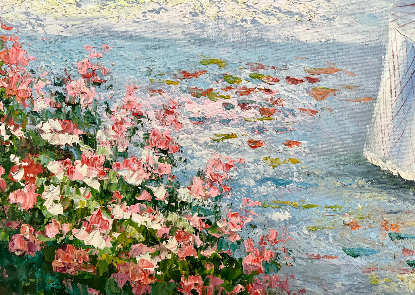 Garden Patio Painting by Ruben Bore French Artist