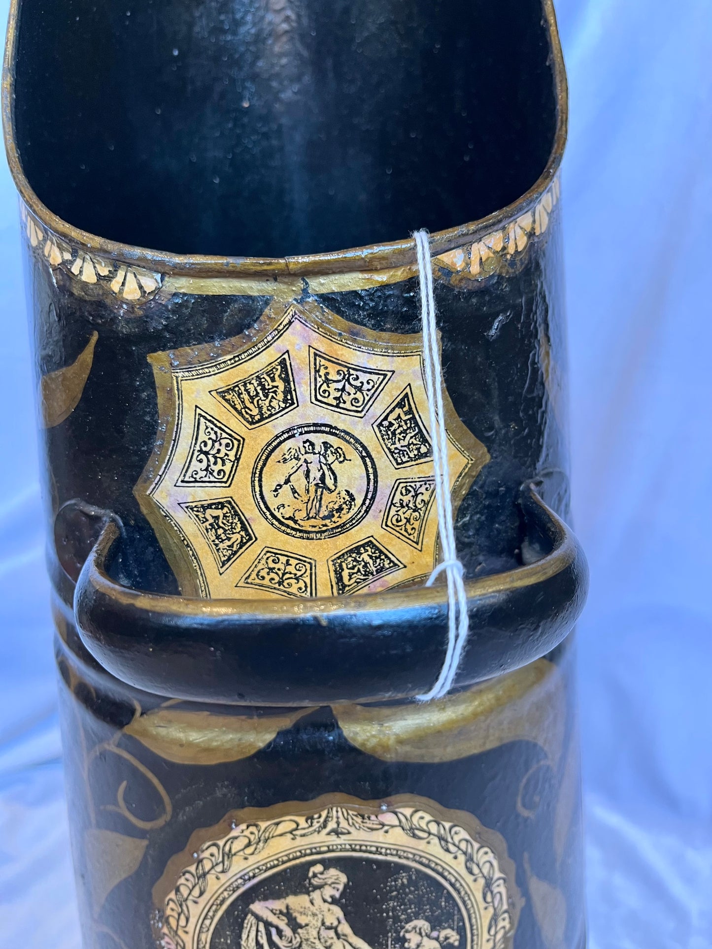 Antique Black and Gold Umbrella Stand