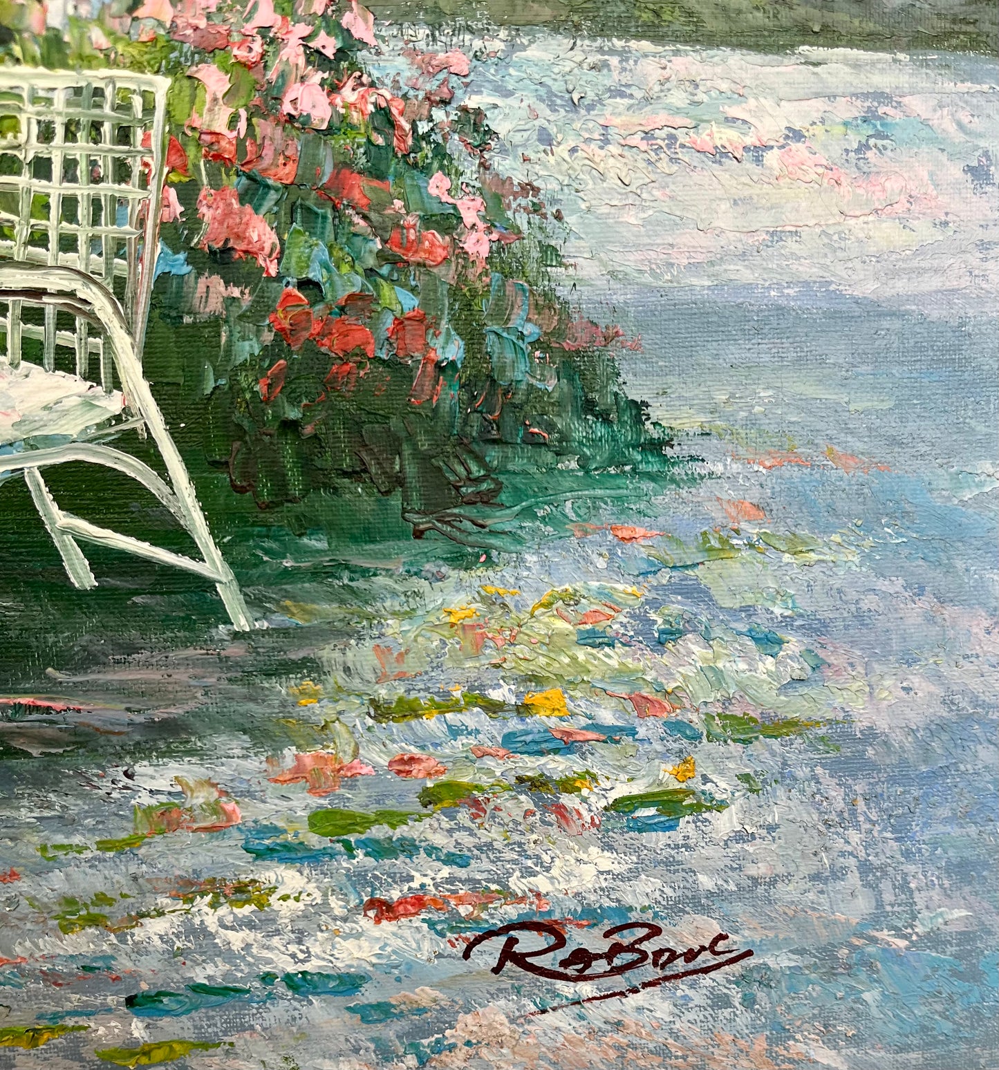 Garden Patio Painting by Ruben Bore French Artist