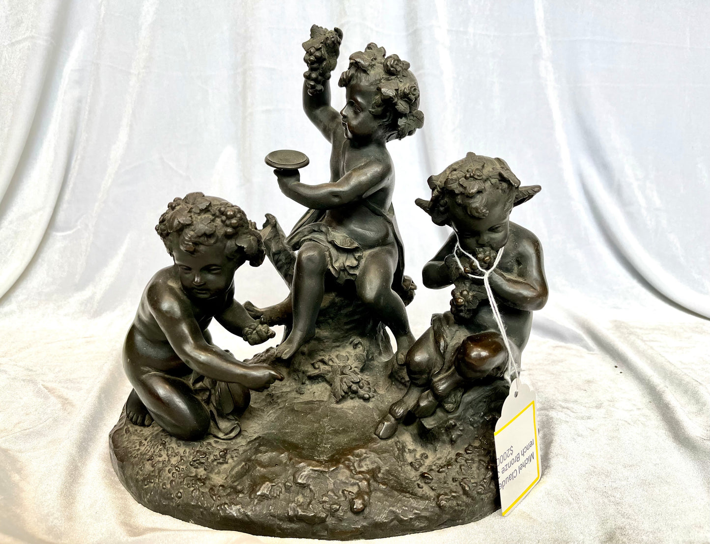 Claude Michel (Clodion) French Bronze Sculpture of 3 Children