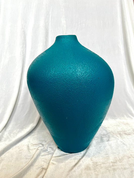 Vintage Haeger Pottery Asymmetrical Teal Vase