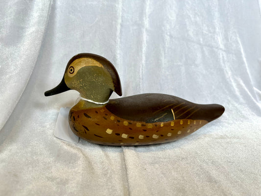 S. Priece Carved Wood Duck Decoy