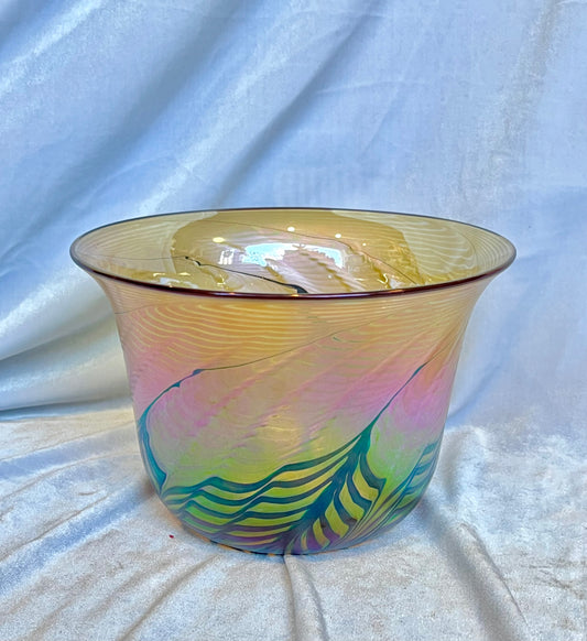 Lundberg Studios Iridescent Art Glass Vase