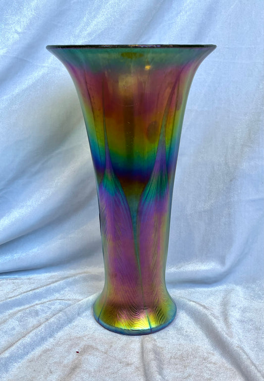Lundberg Studios Iridescent Art Glass Vase