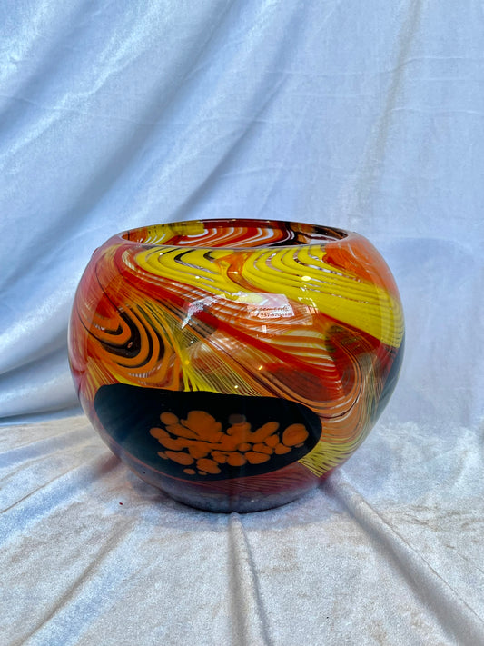 Murano Glass Warm Swirl Vase