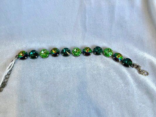 Green Gemstone Link Bracelet