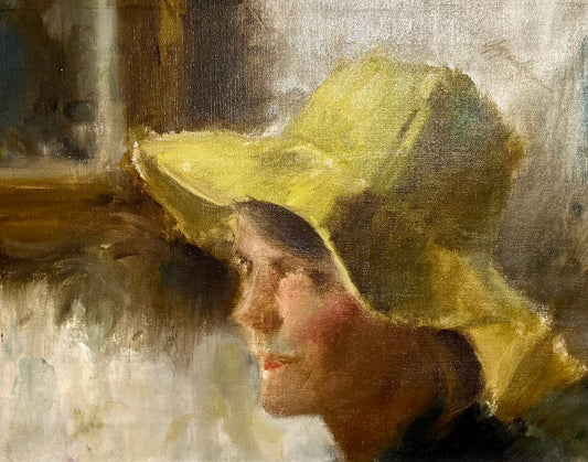 Portrait of Emilie, his wife by Samuel Edmund Oppenheim (1901-1996)