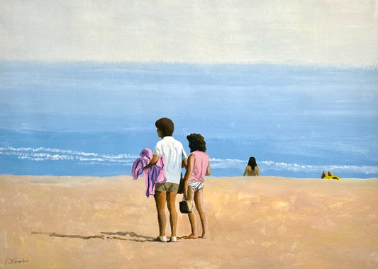 RJ Carnahan Watercolor Painting of a Couple at the Beach