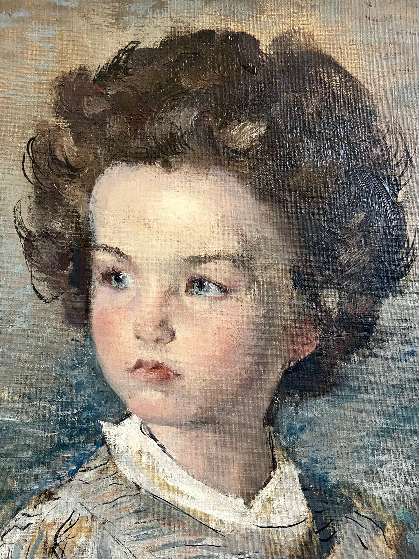 Gardner Cox Oil Paint Portrait of Young Girl