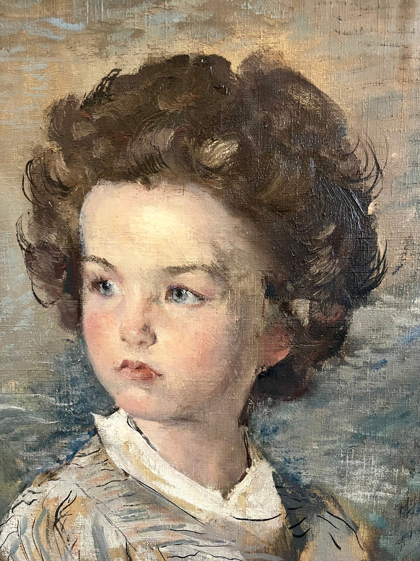 Gardner Cox Oil Paint Portrait of Young Girl