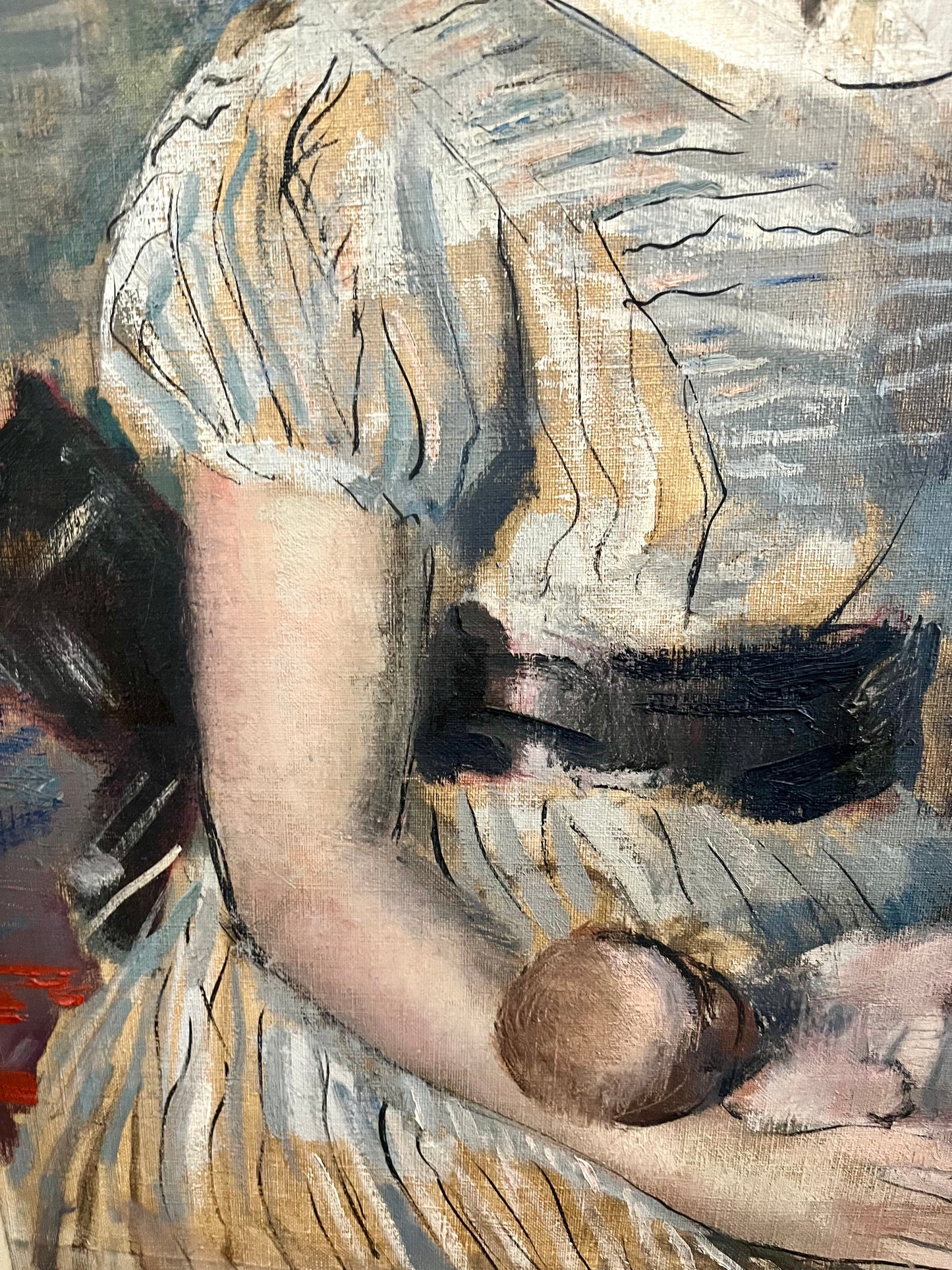 Gardner Cox Oil Paint Portrait of Young Girl