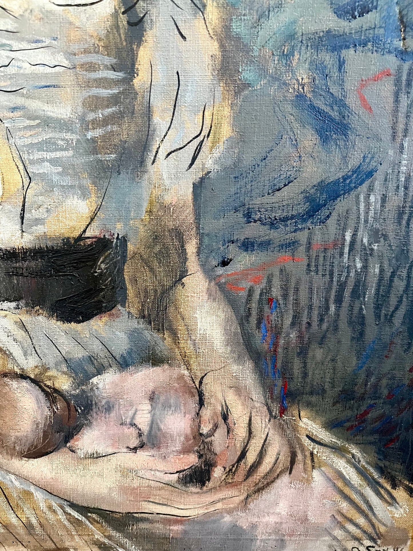 Gardner Cox Oil Paint Portrait of Young Girl